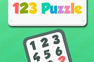 Πολύχρωμοι αριθμοί με τη λέξη Puzzle εμφανίζονται πάνω από κάρτα με αριθμούς σε φόντο πράσινο