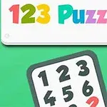 Πολύχρωμοι αριθμοί με τη λέξη Puzzle εμφανίζονται πάνω από κάρτα με αριθμούς σε φόντο πράσινο