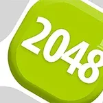 Πράσινο εικονίδιο με τον αριθμό 2048 σε λευκά γράμματα
