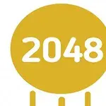 Κίτρινος κύκλος με τον αριθμό 2048 στο κέντρο