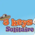 Γραφικά με τίτλο 3 keys Solitaire, φύλλα τράπουλας με σύμβολα σπαθί και ένα σομπρέρο