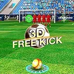 3D γραφικά ενός γηπέδου ποδοσφαίρου με μπάλα και παίκτες σε τοίχος πριν από εκτέλεση ελεύθερου σουτ