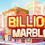 Ο τίτλος Billion Marble εμφανίζεται με φόντο αστικά κτίρια και δύο ζάρια στον ουρανό