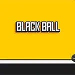 Κίτρινο φόντο με τον τίτλο BLACK BALL και μια μαύρη μπάλα στην κάτω δεξιά γωνία