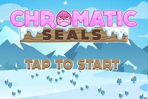 Χιονισμένο τοπίο με βουνά και τα λόγια Chromatic Seals και Tap to Start γραμμένα στο πάνω μέρος της εικόνας