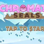 Χιονισμένο τοπίο με βουνά και τα λόγια Chromatic Seals και Tap to Start γραμμένα στο πάνω μέρος της εικόνας