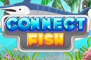 Γράμματα με την επιγραφή CONNECT FISH πάνω σε φόντο θάλασσας με ψάρια και κοράλλια