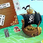 Κυρίαρχα στοιχεία είναι ένα ξύλινο ταμπλό με ντόμινο, μια πειρατική βάρκα με μαύρη σημαία, και μια φιγούρα πειρατή σε γεμάτο πράσινη θάλασσα