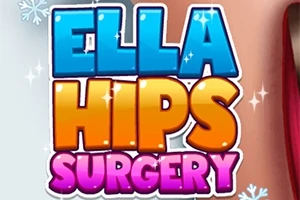 Λογότυπο με χρωματιστά γράμματα που λέει Ella Hips Surgery πάνω σε ουδέτερο φόντο