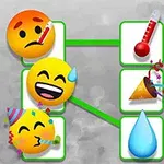 Πέντε emoji συνδεδεμένα με πράσινες γραμμές, περιλαμβάνοντας θερμόμετρο, σταγόνα νερού, και κόρνο πάρτι
