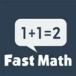 Εικόνα με μαθηματική εξίσωση 1+1=2 μέσα σε ένα συννεφάκι διαλόγου και από κάτω η φράση Fast Math