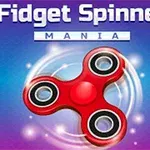 Κόκκινος στρόβιλος fidget spinner με φόντο μπλε και μωβ αποχρώσεις και αστραφτερά εφέ