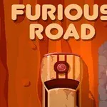 Ένα αυτοκίνητο σε δρόμο με την επιγραφή Furious Road από πάνω του