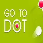 Πράσινο φόντο με λευκό και κόκκινο κείμενο GO TO DOT αριστερά και λευκές γραμμές και κόκκινες κουκκίδες δεξιά
