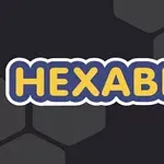Λογότυπο με τη λέξη HEXABLE σε κίτρινα γράμματα, μπροστά από φόντο με σκουρόχρωμα εξάγωνα