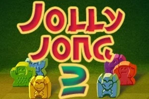 Έντονος τίτλος Jolly Jong 2 σε φόντο μεχρωματιστές φιγούρες