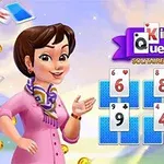 Γυναίκα με κοντά καστανά μαλλιά και ροζ πουλόβερ δίπλα σε κάρτες τράπουλας και χρυσά νομίσματα