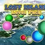 Κύρια οπτικά στοιχεία με τίτλο Level Pack πάνω από μια εικονογράφηση νησιών με πολύχρωμες σφαίρες