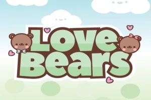 Η εικόνα δείχνει τη φράση Love Bears με δύο κεφαλάκια αρκούδων και καρδιές σε παστέλ αποχρώσεις μπροστά από ένα φόντο με σύννεφα