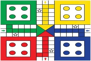 Πολύχρωμο επιτραπέζιο ταμπλό με πράσινα, κίτρινα, κόκκινα και μπλε τετράγωνα