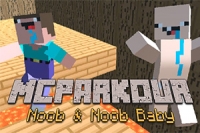 Σε αυτό το 3D παιχνίδι δύο παικτών MCParkour,