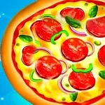 Πίτσα με πεπερόνι, πιπεριές, κρεμμύδια και βασιλικό πάνω σε χρυσή κρούστα