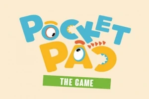 Κινούμενα γράμματα με μάτια και το κείμενο THE GAME σε πράσινο ορθογώνιο