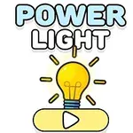 Φωτεινή λάμπα με την ένδειξη POWER LIGHT και ένα κουμπί αναπαραγωγής