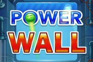Κείμενο που αναγράφει POWER WALL με πολύχρωμο φόντο και μεταλλικούς σωλήνες γύρω από την εικόνα