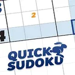 Πλέγμα αριθμών με τη λέξη Quick Sudoku στο κέντρο