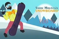 Πήδα εμπόδια σε ένα χαλαρό παιχνίδι snowboard