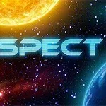 Διάστημα με πλανήτη, αστρόπλοιο και φωτεινό αστέρι στο φόντο, με την λέξη SPECT σε μπλε γράμματα
