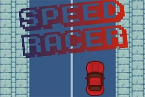 Κόκκινο αυτοκίνητο σε δρόμο με την επιγραφή SPEED RACER από πάνω