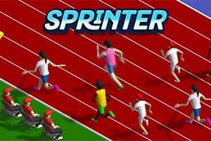 Sprinter Αθλητές τρέχουν σε στίβο με την επιγραφή Sprinter στο πάνω μέρος