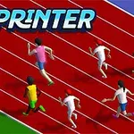 Sprinter Αθλητές τρέχουν σε στίβο με την επιγραφή Sprinter στο πάνω μέρος
