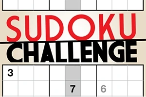 Το κείμενο SUDOKU CHALLENGE εμφανίζεται πάνω από ένα τμήμα γρίφου Sudoku με τους αριθμούς 3, 7 και 6