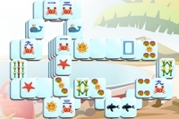 Ένα πολύχρωμο παιχνίδι mahjong solitaire