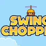 Εικόνα με τον τίτλο SWING CHOPPER, περιλαμβάνει μια καρτούν φιγούρα με καπέλο ελικοπτέρου στο φόντο του ουρανού