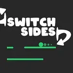 Λευκός τίτλος Switch Sides με πράσινες γραμμές και κύκλους σε μαύρο φόντο