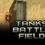 Άρμα μάχης σε έρημη τοποθεσία με τον τίτλο Tanks Battlefield στο προσκήνιο