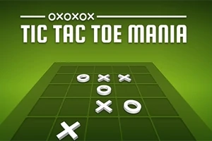 Πράσινη τρισδιάστατη επιφάνεια με σύμβολα X και O τοποθετημένα σε σειρά, με τίτλο στην κορυφή