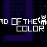 Το κείμενο Tome of the Color με ένα πίξελ σχέδιο μιας γάτας σε μαύρο και μπλε φόντο