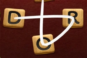 Ξύλινα πλακίδια με γράμματα D, R και O συνδεδεμένα με μια λευκή γραμμή σε μπορντό φόντο